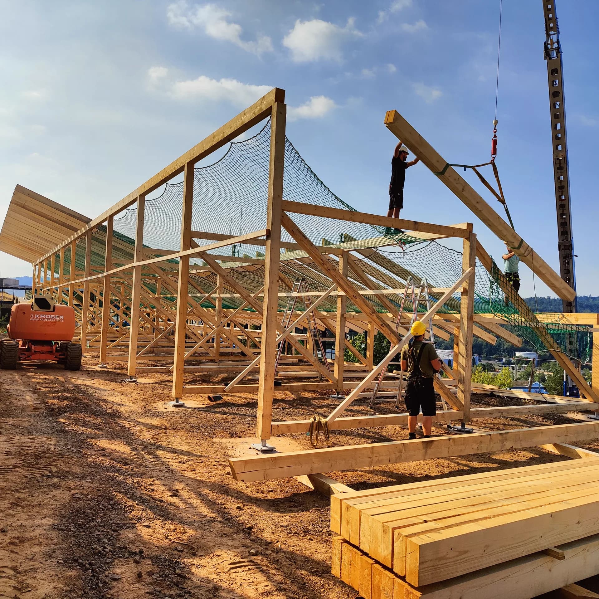 Neubau – Montage mit Kran